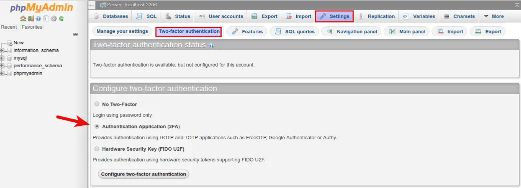 Enable Two-Factor Authentication