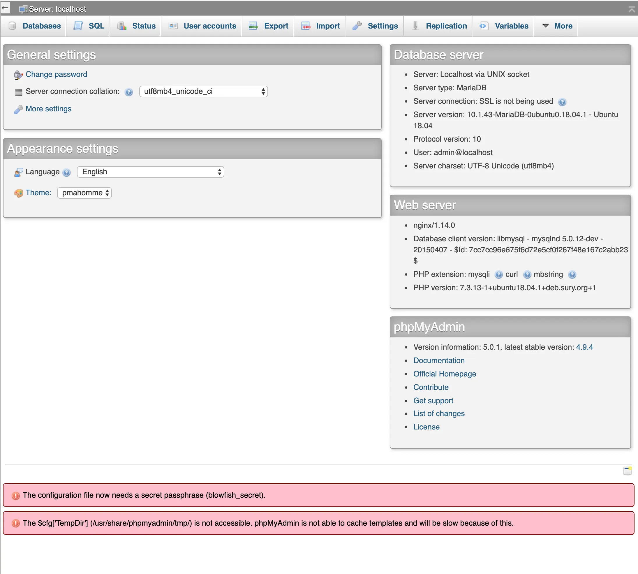 error-phpmyadmin