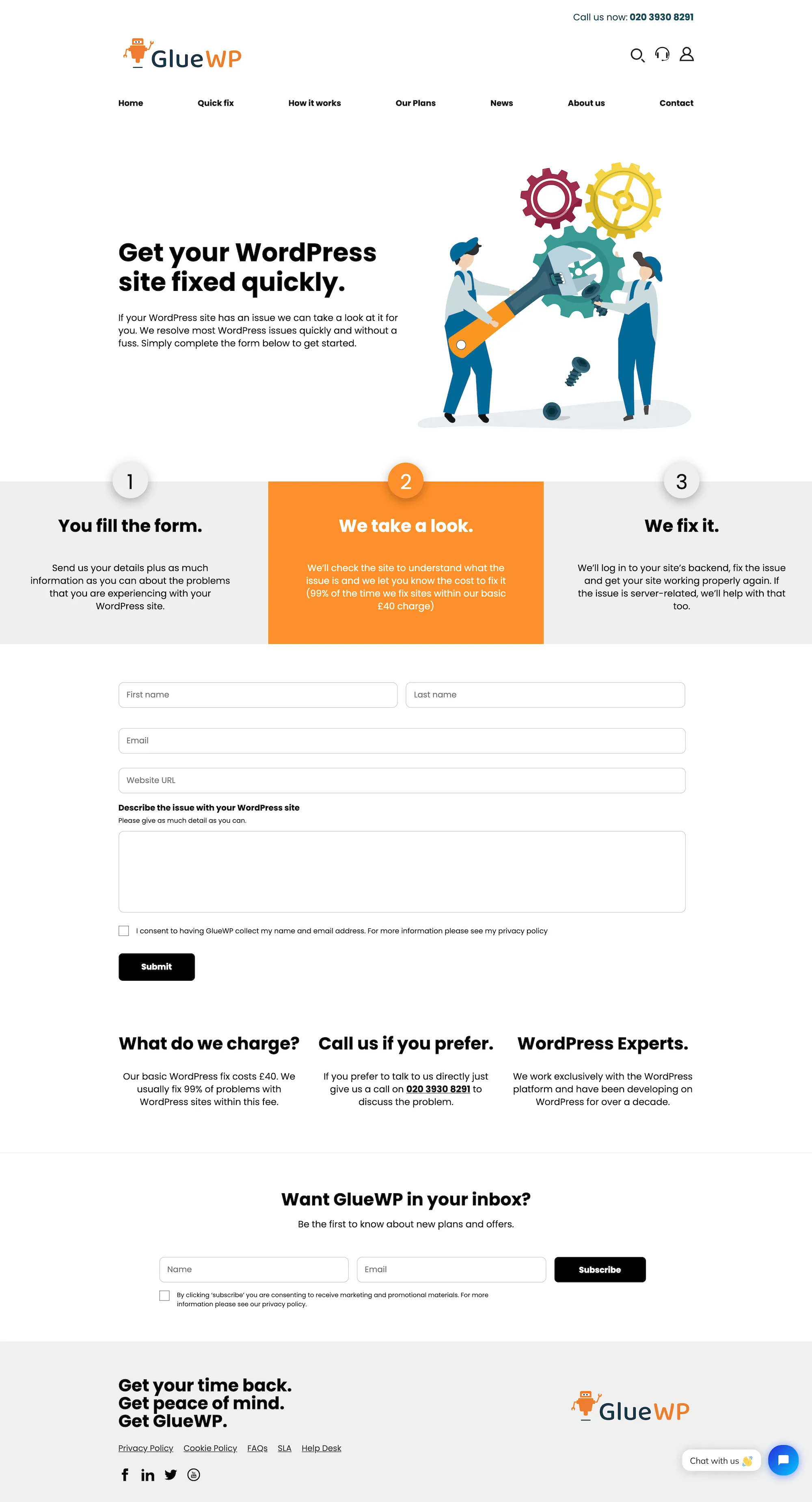 GlueWP WordPress Fix